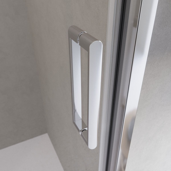 Душевая дверь BelBagno Luce 100x195 стекло прозрачное, профиль хром (LUCE-BF-1-10-C-Cr)