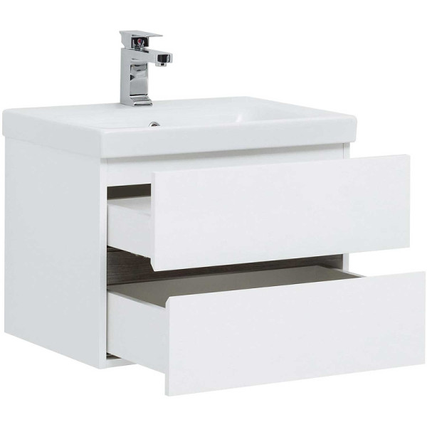 Тумба подвесная Aquanet Беркли 60 белый/дуб рошелье (00254289)