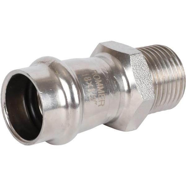 Переход 18х1/2"Н Rommer из нержавеющей стали (пресс) (RSS-0021-001812) Переход 18х1/2"Н Rommer из нержавеющей стали (пресс) (RSS-0021-001812)