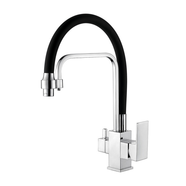 Смеситель для кухни Ledeme хром, с выходом для питьевой воды (L4655-2) Смеситель для кухни Ledeme хром, с выходом для питьевой воды (L4655-2)