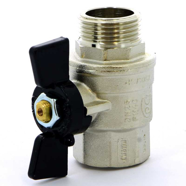 Кран Bugatti 1" ВН шаровый Oregon 307 (черная бабочка) (03070070)