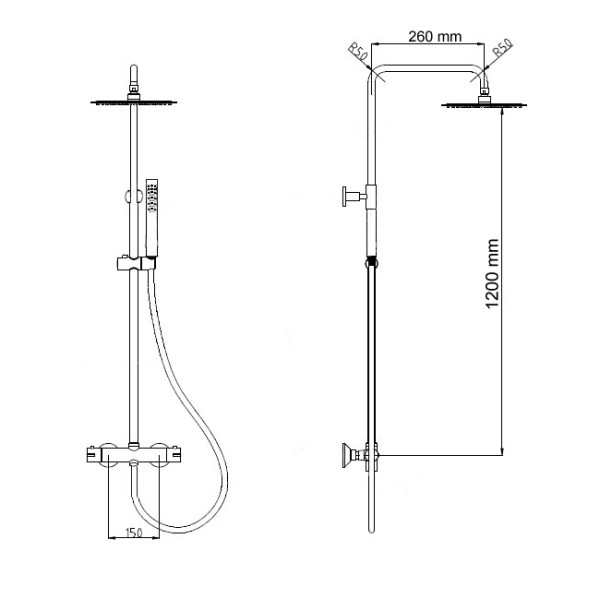 Душевая стойка RGW SP-21 (21140121-01)