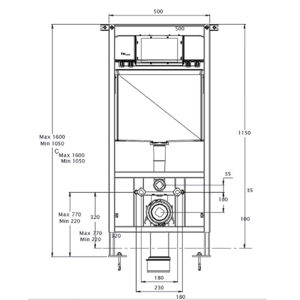 Инсталляция Azario для подвесного унитаза (AZ-8010-1000)