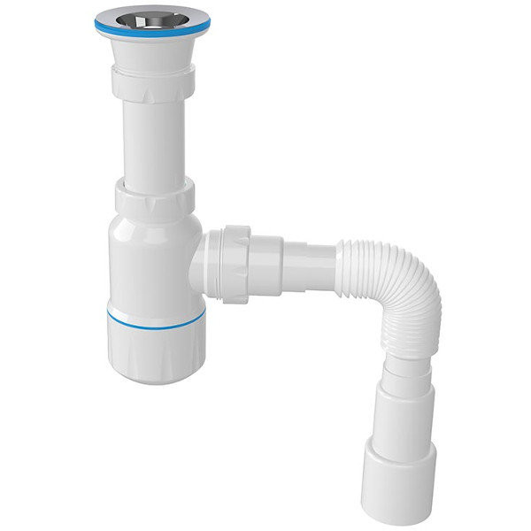 Сифон 40 мм бутылочный Nova с разборным выпуском 1 1/2"х70 мм с гибкой трубой 1 1/2"х40/50 (1051) Сифон 40 мм бутылочный Nova с разборным выпуском 1 1/2"х70 мм с гибкой трубой 1 1/2"х40/50 (1051)