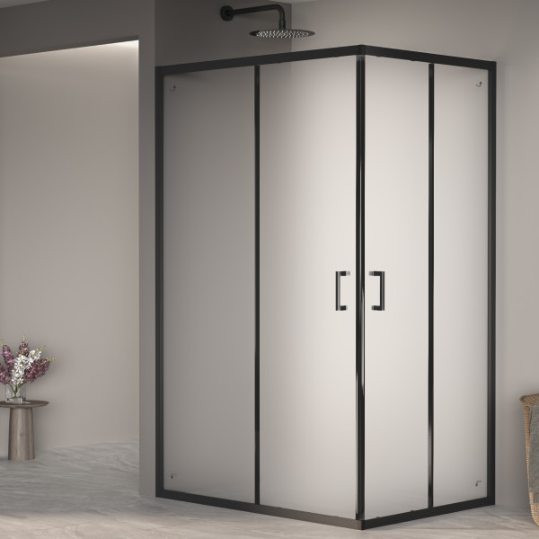 Душевой уголок RGW Passage 80x120 стекло матовое, профиль черный (3508104082-24) Душевой уголок RGW Passage 80x120 стекло матовое, профиль черный (3508104082-24)