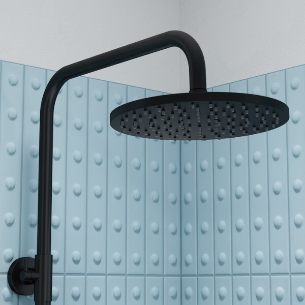 Душевая система Iddis Flow с тропическим душем и изливом черный матовый (FL1BL3Fi06)