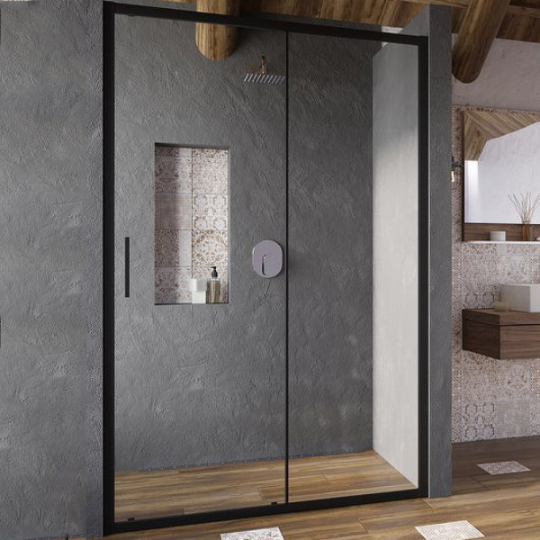 Дверь душевая Ravak Blix 100x195 стекло прозрачное, профиль черный матовый (X0PMA030Z1)