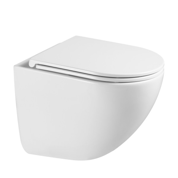 Комплект подвесной унитаз Abber Bequem AC1131TC белый, с закрытым дном с инсталляцией AC0105 и кнопкой AC0120MB черный матовый (AC1131TC-AC0105-AC0120