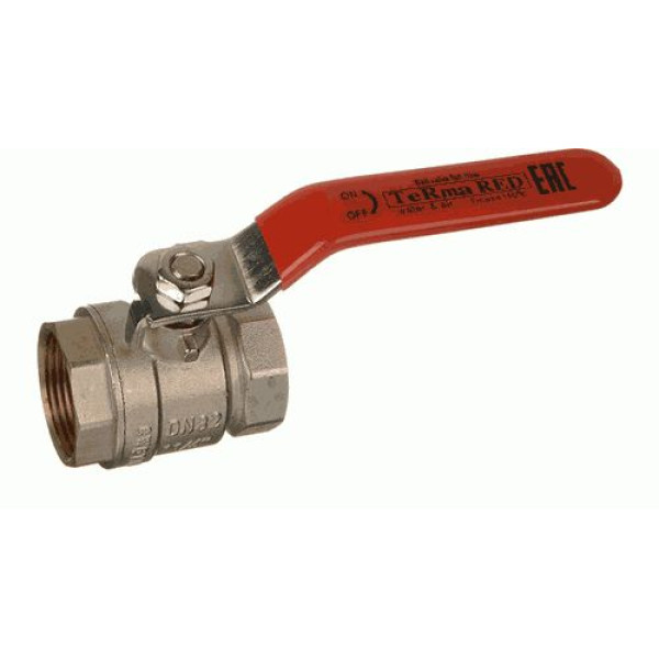 Кран 1 1/4" ВВ шаровый TeRma RED (красная ручка) (31036)