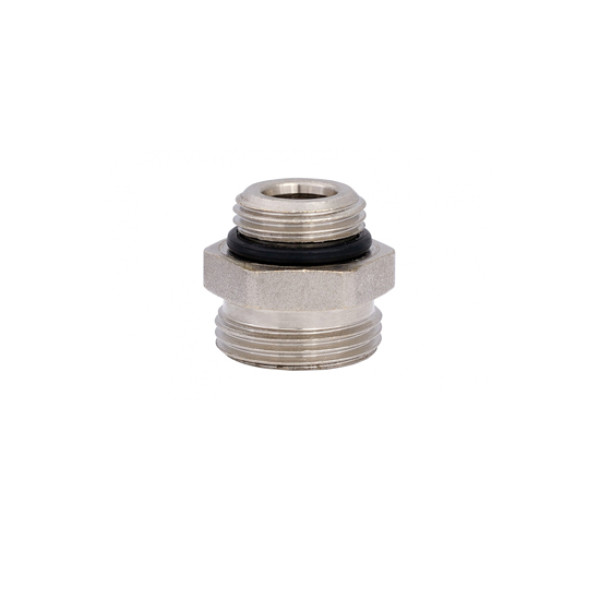 Ниппель переходной 1/2"*3/4" с уплотнительным кольцом Vieir (никель) (VR1113) Ниппель переходной 1/2"*3/4" с уплотнительным кольцом Vieir (никель) (VR1113)