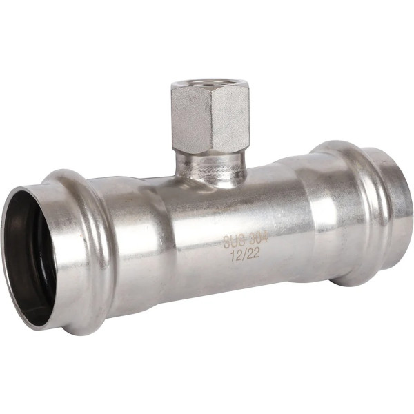 Тройник переходной 42х1/2"Вх42 Rommer из нержавеющей стали (пресс) (RSS-0015-004212) Тройник переходной 42х1/2"Вх42 Rommer из нержавеющей стали (пресс) (RSS-0015-004212)