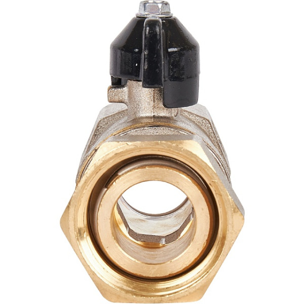 Кран 1"*1" ВВ шаровый с накидной гайкой Stout (черная бабочка) (SVB-0009-000025)