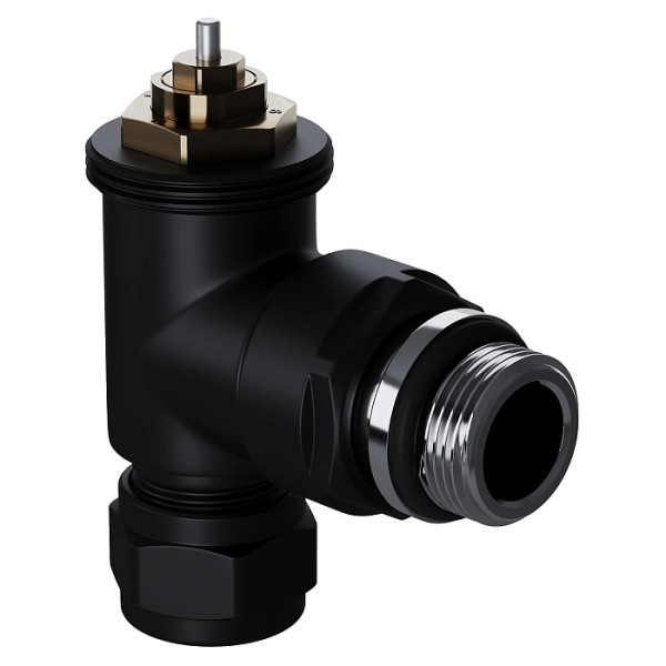 Комплект термостатический угловой 1/2"х15 мм Royal Thermo Design Pro М30х1,5 (Черный) (RATVXU11215BL) Комплект термостатический угловой 1/2"х15 мм Royal Thermo Design Pro М30х1,5 (Черный) (RATVXU11215BL)