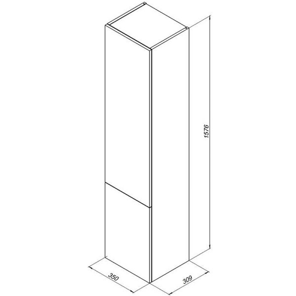 Пенал подвесной Aquanet Алвита 35x30,9x157,6 серый (00249618)