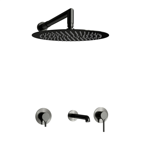 Душевая система WasserKRAFT Рейн (Rhein) графит (9951.99DVR2.019.116.443GR)