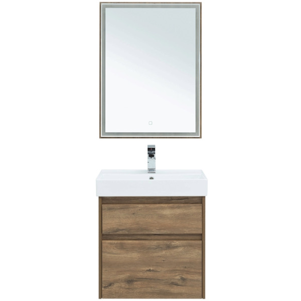 Зеркало с подсветкой Aquanet Nova Lite 60x80 дуб рустикальный (00249510)