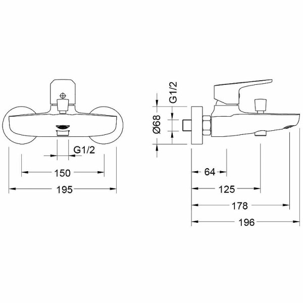 Смеситель для ванны и душа Aquatek Бетта черный матовый (AQ1140MB) Смеситель для ванны и душа Aquatek Бетта черный матовый (AQ1140MB)