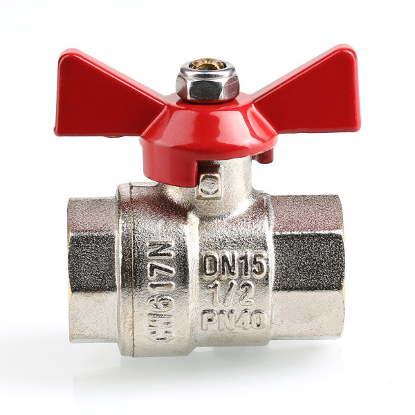 Кран 1/2" ВВ шаровый Valtec Base (красная бабочка) VT.217.N.04 Кран 1/2" ВВ шаровый Valtec Base (красная бабочка) VT.217.N.04