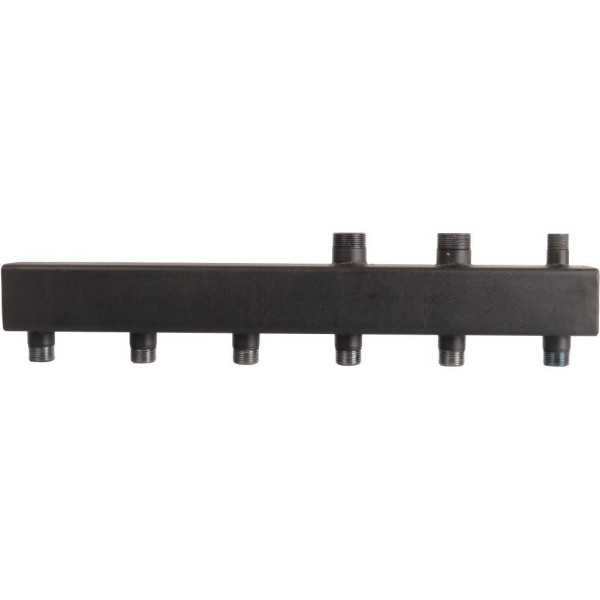 Коллектор распределительный Rommer 1"*1 1/4" на 3 контура (сталь, до 80 кВт) (RDG-0016-004003) Коллектор распределительный Rommer 1"*1 1/4" на 3 контура (сталь, до 80 кВт) (RDG-0016-004003)