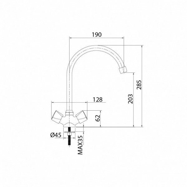 Смеситель для кухни Milardo Tring хром (TRISB0JM05)