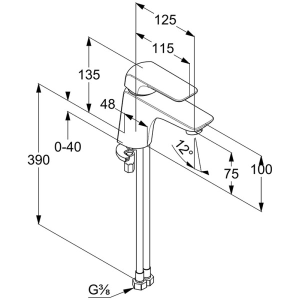Смеситель для раковины Kludi Ameo хром (410280575) Смеситель для раковины Kludi Ameo хром (410280575)