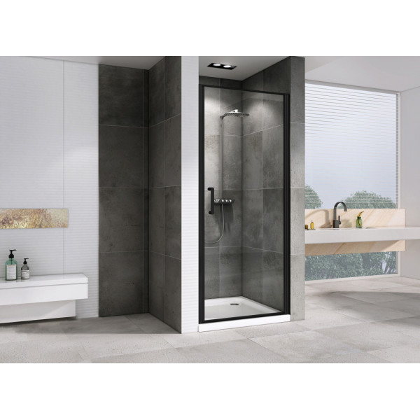 Душевая дверь Abber Sonnenstrand 90x195 стекло прозрачное, профиль черный (AG04090B) Душевая дверь Abber Sonnenstrand 90x195 стекло прозрачное, профиль черный (AG04090B)