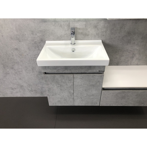 Тумба подвесная с раковиной Comforty Осло 600x400x630 дуб светлый (00-00000835)