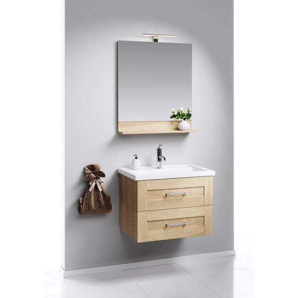 Зеркало Aqwella Foster 800x800x140 дуб сонома (FOS0208DS)