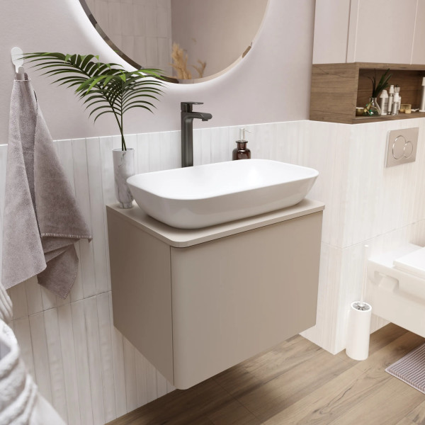 Тумба подвесная 1Marka Минимализм 602,3x440,5x446 софт кофе  (Ц0000031564)