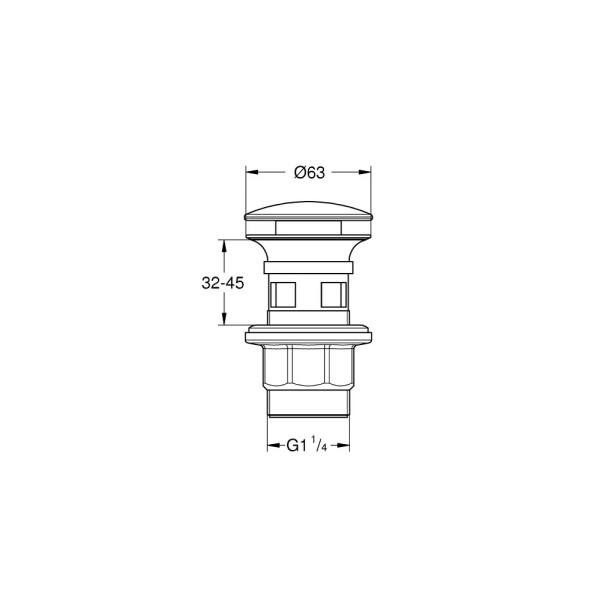 Донный клапан Grohe (хром)