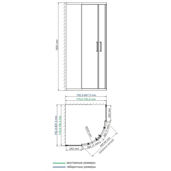 Душевой уголок Wasserkraft Lippe 80х80х185 стекло прозрачное (45S00) Душевой уголок Wasserkraft Lippe 80х80х185 стекло прозрачное (45S00)