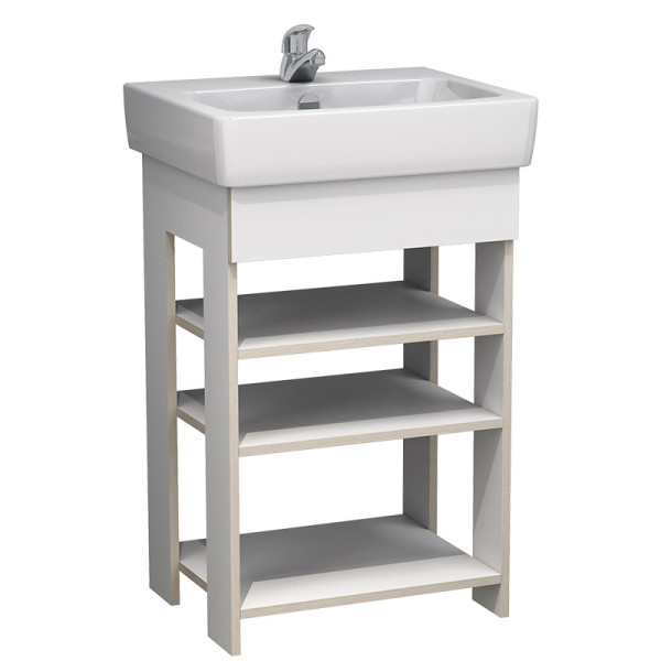 Тумба напольная Melodia Лика 55 (Нео 55) белая (в разборе) (MFR19700WT)