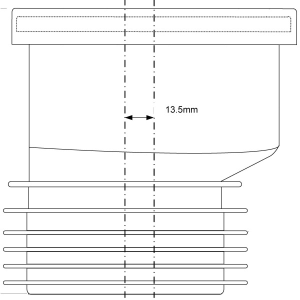 Муфта соединительная со смещением 110 (L 134 мм, смещение 13,5 мм.) McAlpine (DC1GR-OS)