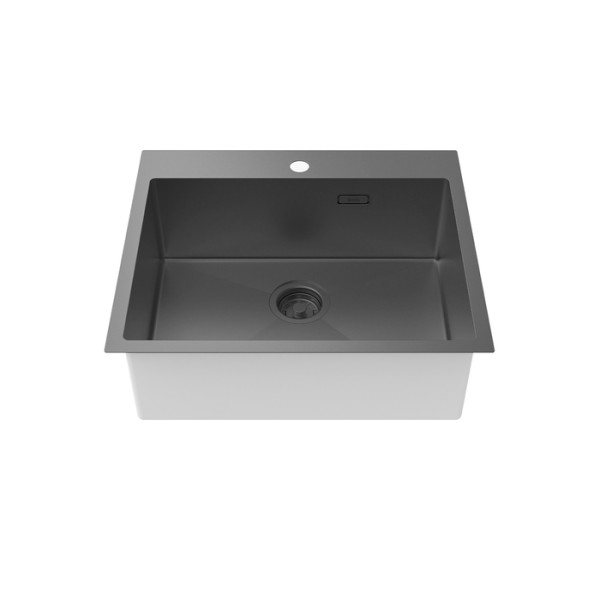 Мойка встраиваемая Iddis Haze 59x51x21 Haze сифоном графит (HAZ59GMi77)