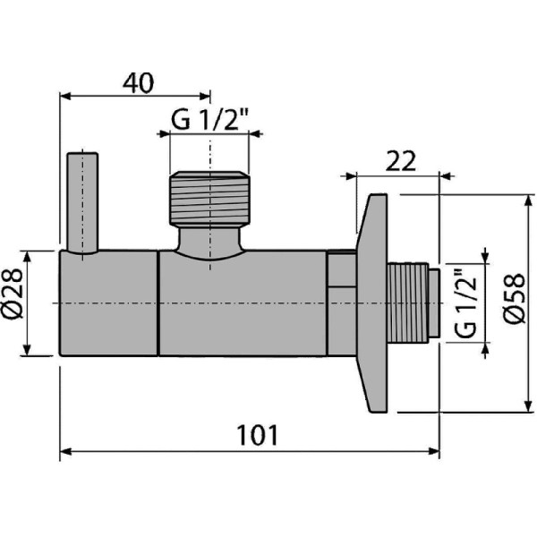 Угловой вентиль с фильтром Alcaplast 1/2"1/2" круглый хром (ARV003)