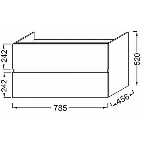 Тумба подвесная Jacob Delafon Tolbiac 78,5 дуб давос натуральный (EB2382-E75)