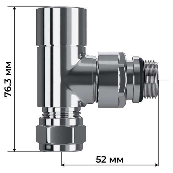 Комплект термостатический трехосевой 1/2"х15 мм Royal Thermo Design Pro М30х1,5 (Хром) (RATVXT11215CH) Комплект термостатический трехосевой 1/2"х15 мм Royal Thermo Design Pro М30х1,5 (Хром) (RATVXT11215CH)