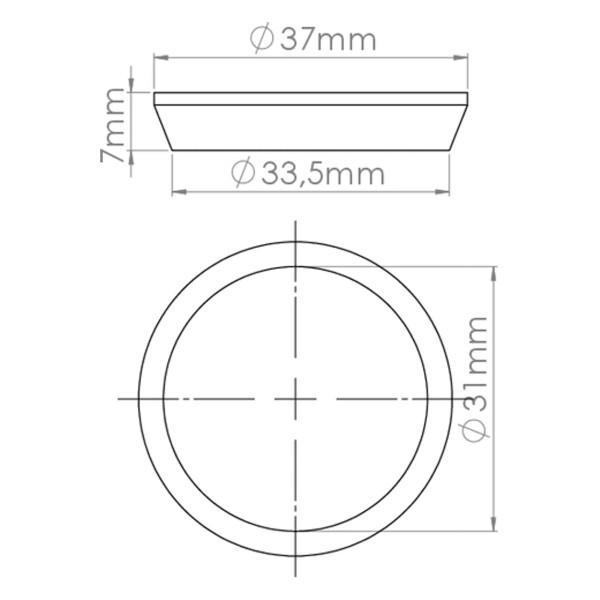 Прокладка 32 мм конусная для сифона Nova (синяя) (7057)