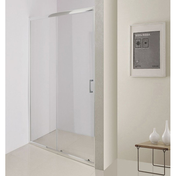 Душевая дверь BelBagno Uno 150x185 стекло прозрачное, профиль хром (UNO-BF-1-150-C-Cr)