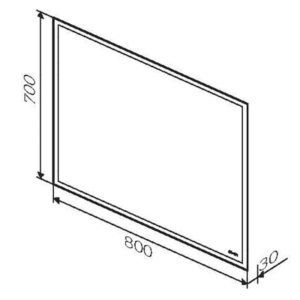 Зеркало с подсветкой AM.PM Gem 80 (M91AMOX0801WG)