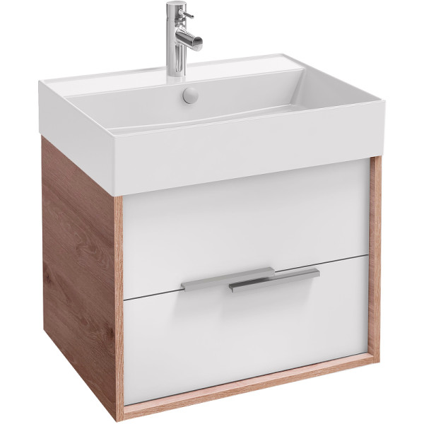 Тумба подвесная Jacob Delafon Vivienne 60 белый глянец/дуб давос (EB1666-E75-J5)