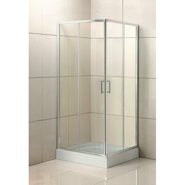 Душевой уголок BelBagno Uno-195 95x95x195 стекло прозрачное, профиль хром (UNO-195-A-2-95-C-Cr)