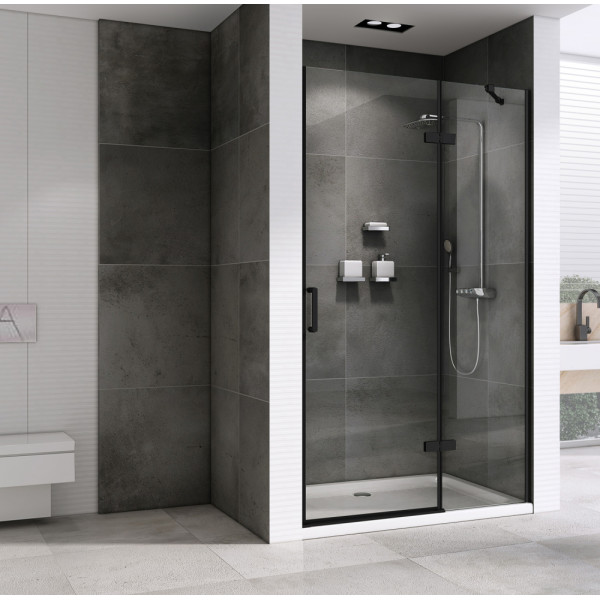Душевая дверь Abber Zart 100x195 стекло прозрачное, профиль черный (AG08100B) Душевая дверь Abber Zart 100x195 стекло прозрачное, профиль черный (AG08100B)