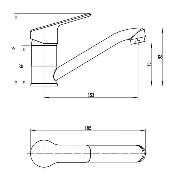 Смеситель для кухни Voda Wave хром (WA15) Смеситель для кухни Voda Wave хром (WA15)