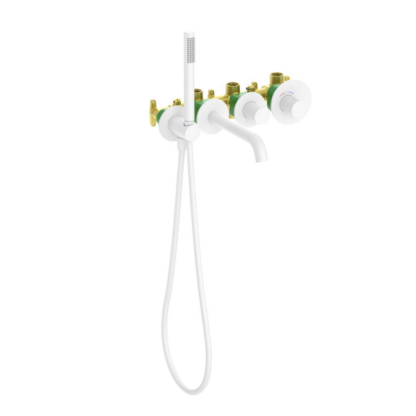 Смеситель для ванны и душа Timo Saona встраиваемый белый матовый (2324/16YSM)