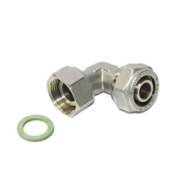 Соединение угловое Tiemme 26x1"В с накидной гайкой (обжим) (1600163 / 1615BP) Соединение угловое Tiemme 26x1"В с накидной гайкой (обжим) (1600163 / 1615BP)