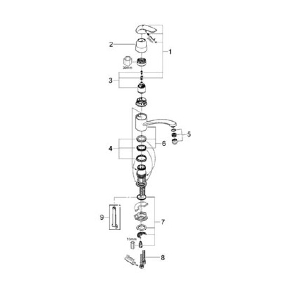 Смеситель для кухни Grohe Euroeco (32750000)