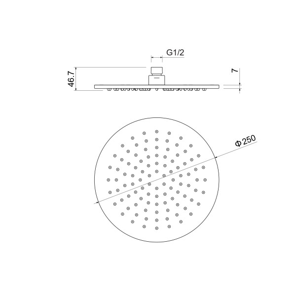 Верхний душ Aquatek 250 мм шлифованный черный хром (AQ2077BGM) Верхний душ Aquatek 250 мм шлифованный черный хром (AQ2077BGM)