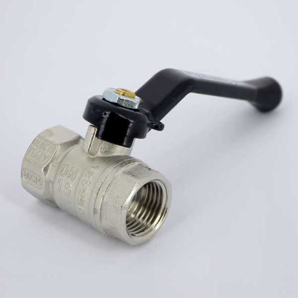 Кран Bugatti 1/2" ВВ шаровый Arizona 600 (черная ручка) (06000001)