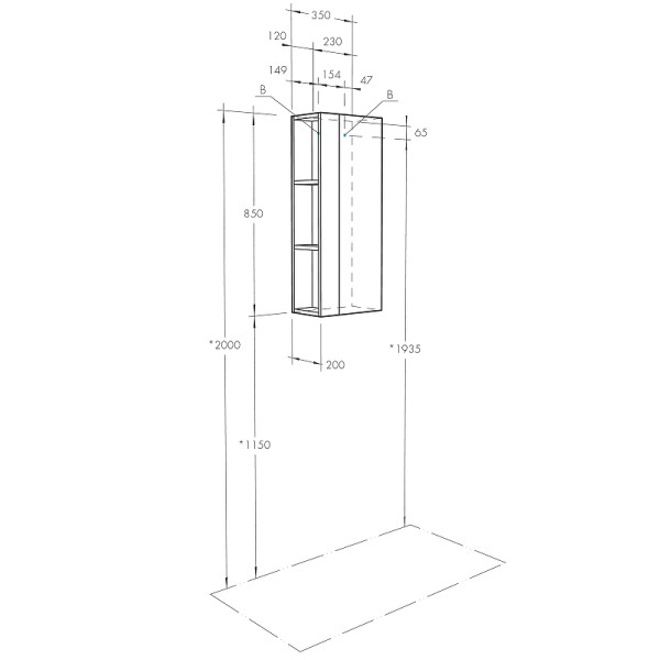 Шкаф одностворчатый Aquaton Терра Дуб Кантри/Антрацит (1A247503TEKA0)